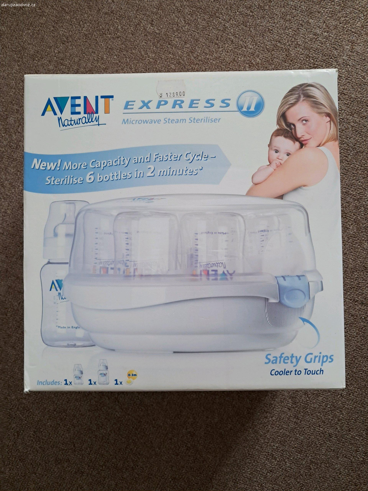 Sterilizator a 2 kojenecke lahvicky. Za odvoz daruji parni sterilizator do mikrovlnne trouby, na kojenecke lahve, dudliky atd. K tomu take dve kojenecke lahvicky.
Ocenime treba domaci marmeladu, ale neni podminkou :)