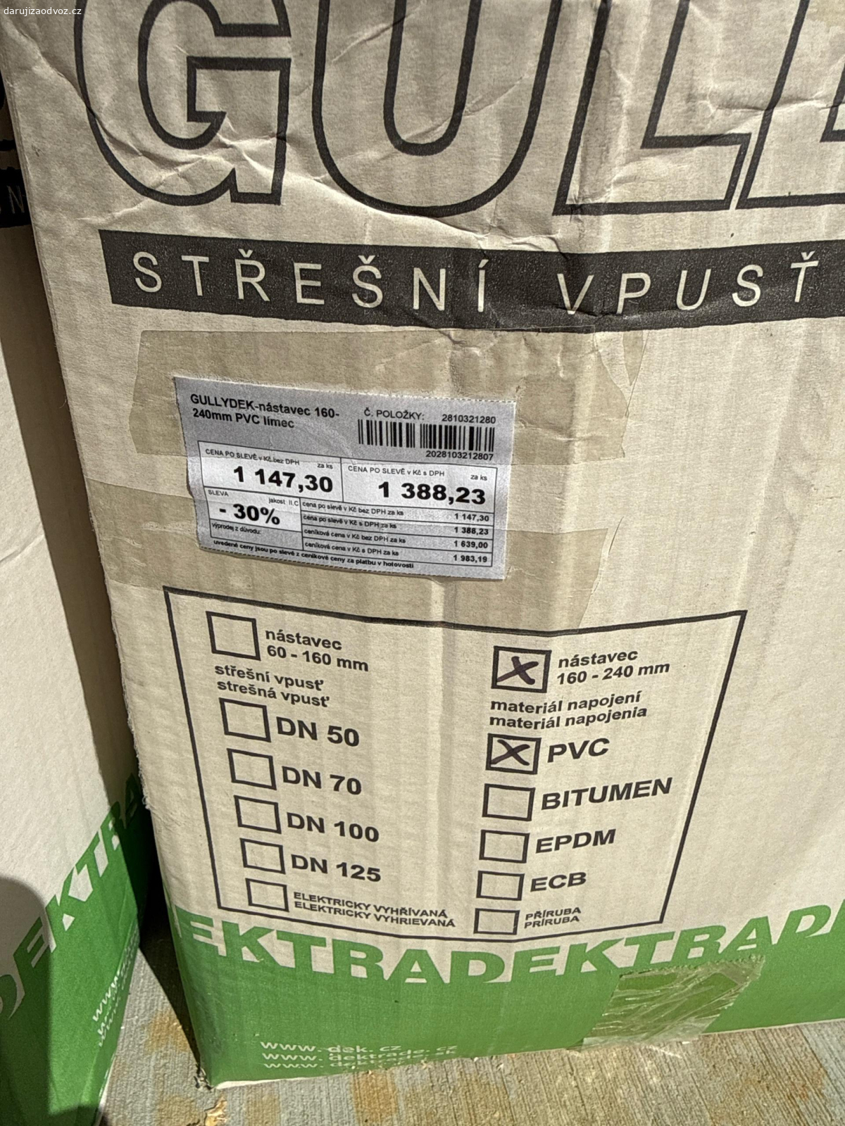 stresni vpust pvc. stresni vpust pvc