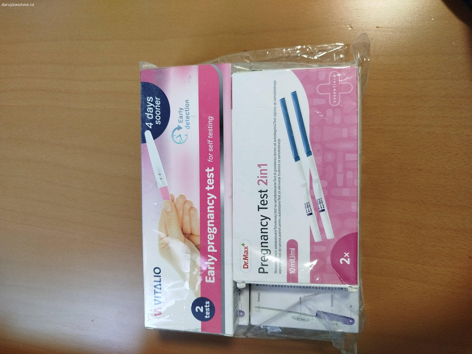těhotenské a ovulační testy. Nehodili by se někomu 2x těhotenské a 2x ovulační testy? Nejsou prošlé. Data spotřeby na fotografii. Předání Praha 1