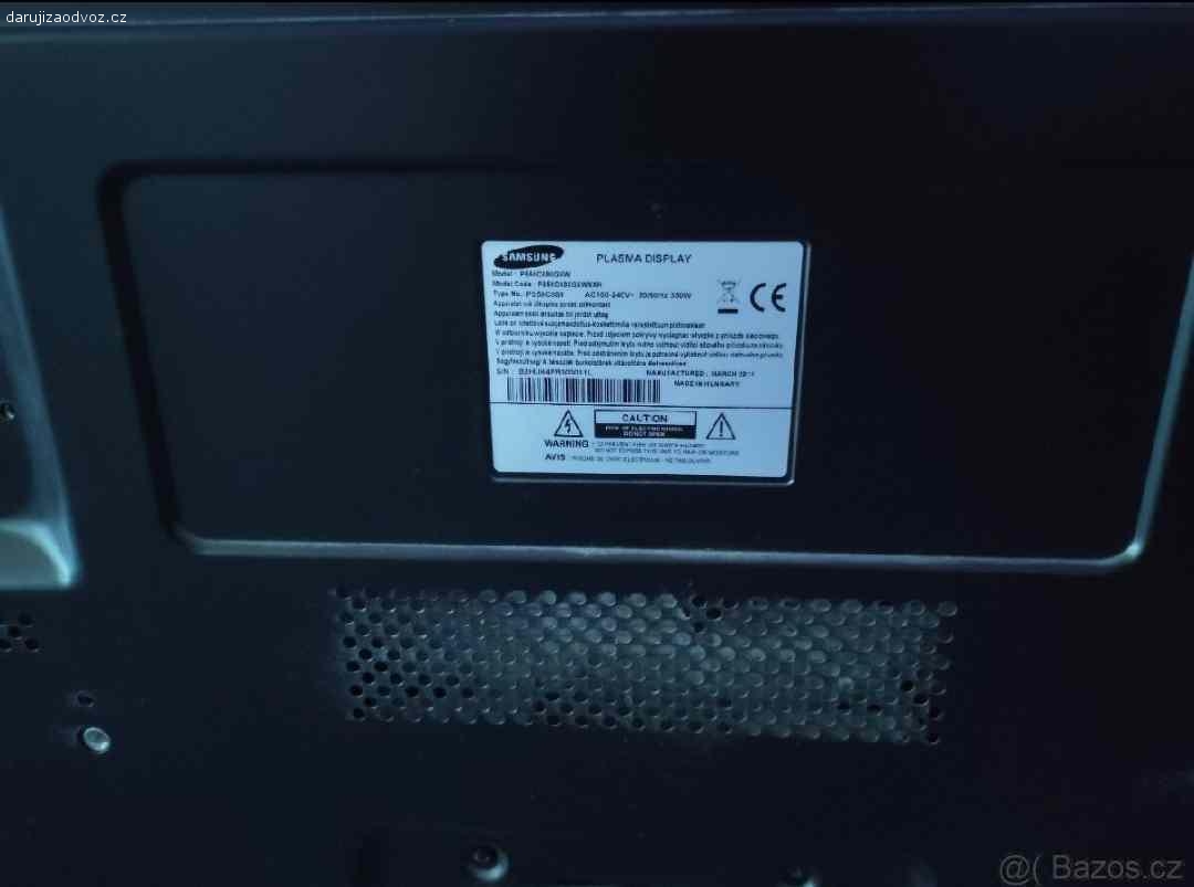 TV Samsung. Daruji za odvoz TV Samsung plazma na ND
Model: PS50C680G5W
Nefunkční main: 50U(f)2P Y-MAIN