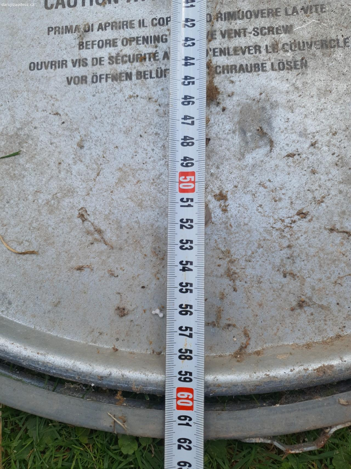 víko na sud. s obručí. 60cm