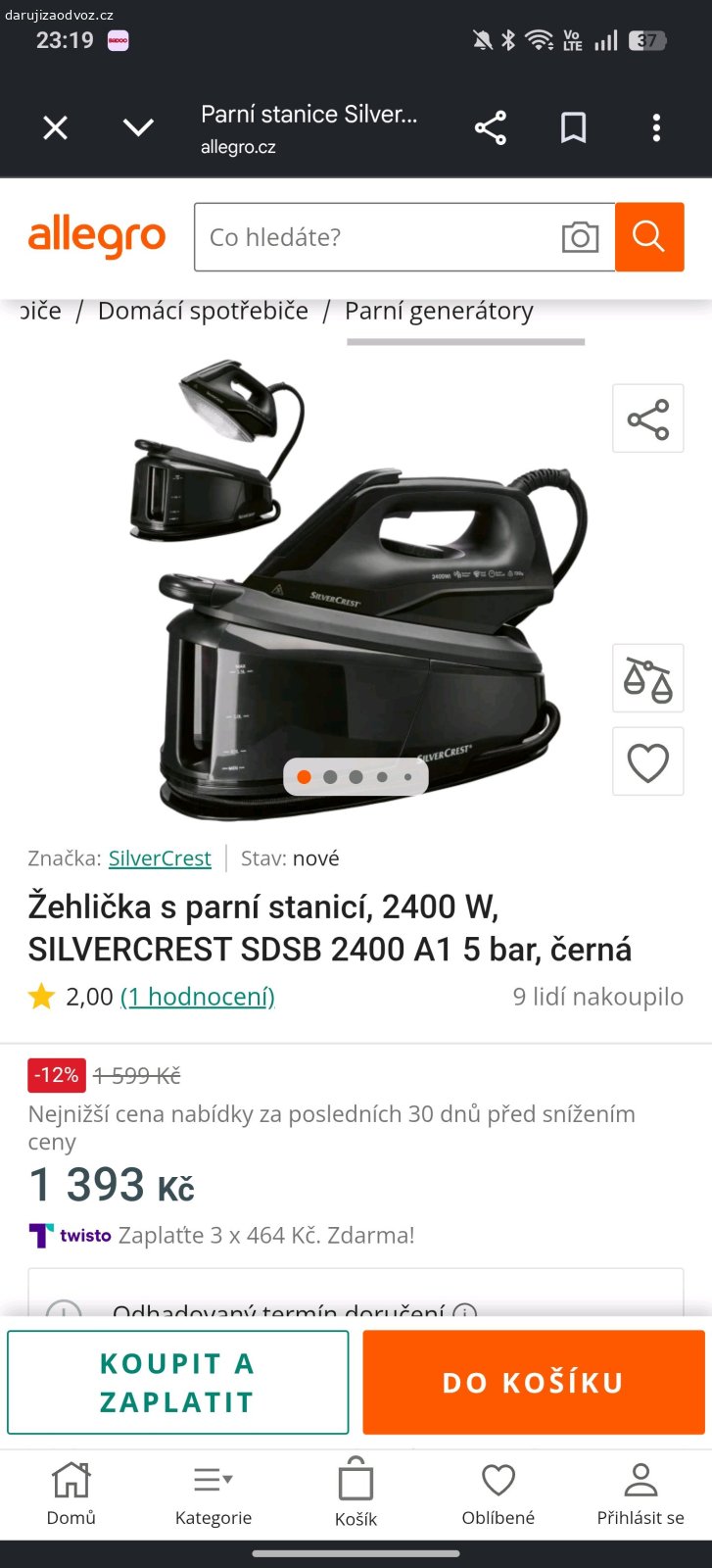 Zehlicka s parni stanici Silvercrest. Funkcni, jen odvapnit a umyt zehlici plochu ... 2 roky stara